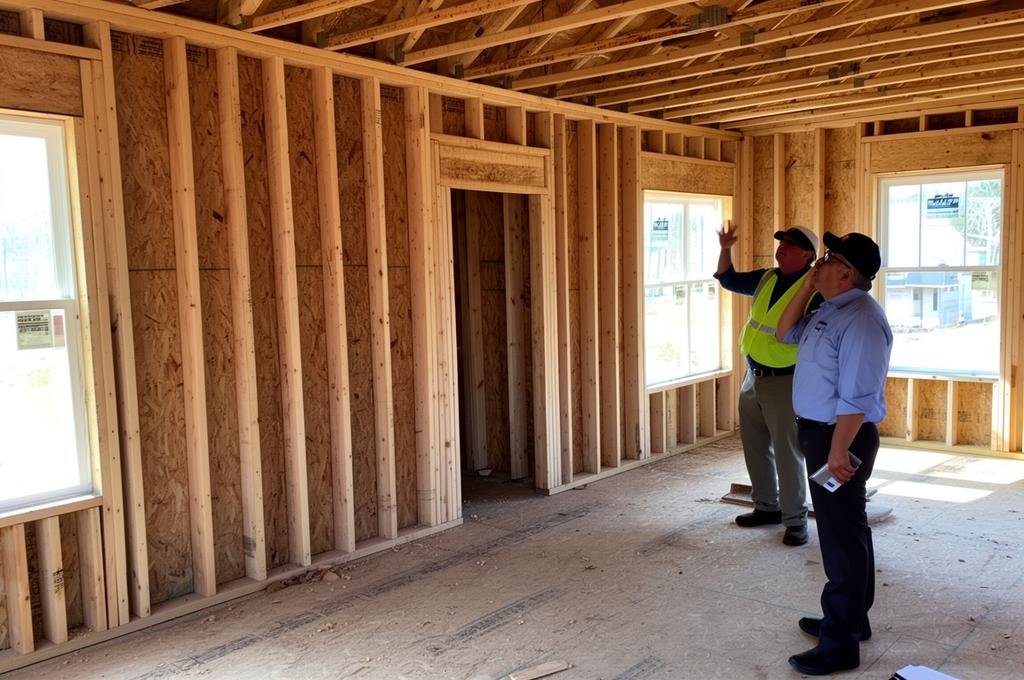 Framing inspection during new construction home build in Northern Colorado